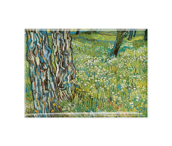 Imán de nevera XL, Van Gogh, Tree trunks in the grass