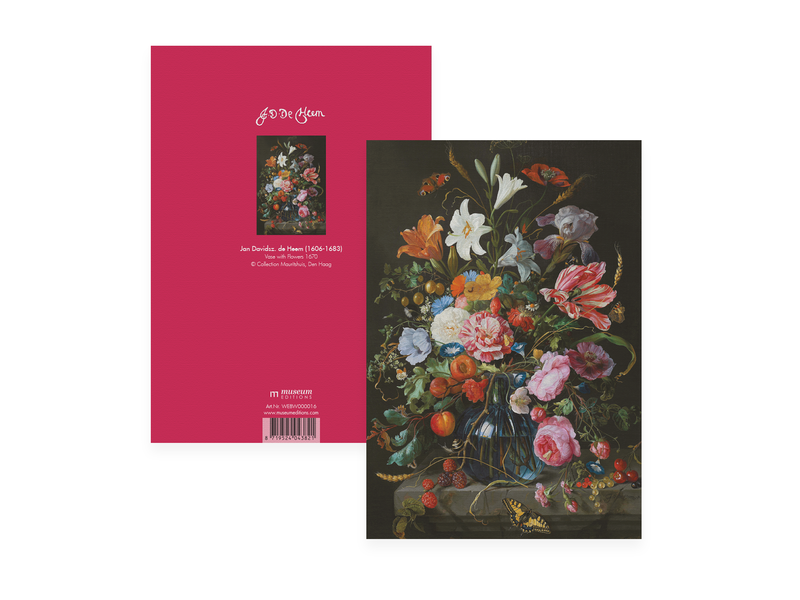 Exercise book , A5,  De Heem, Vase with flowers