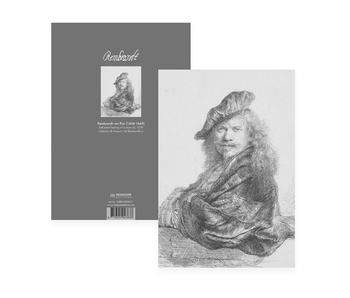 Exercise book , A5,   Self-portrait leaning on a stone sill, Rembrandt