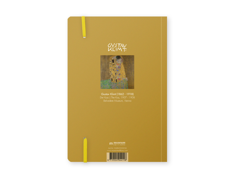 Softcover-Notizbuch, A5, Gustav Klimt, Der Kuss