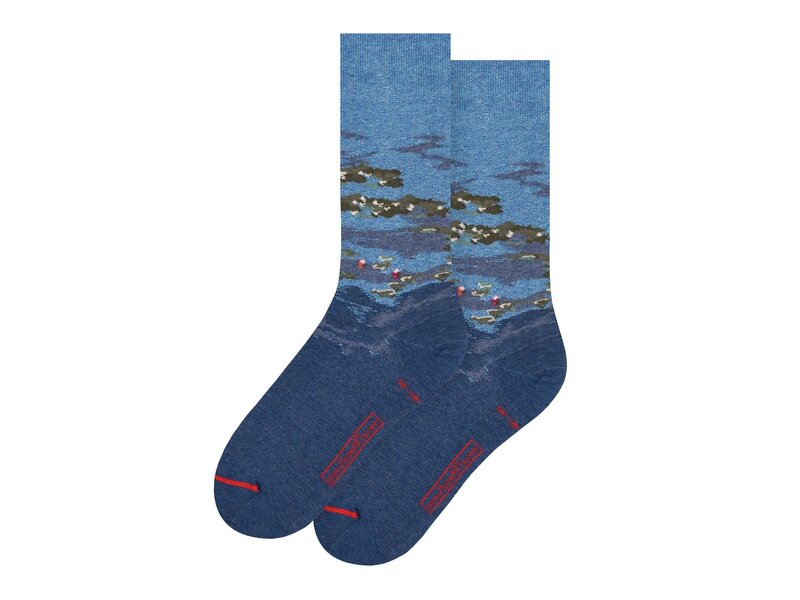 Calcetines artísticos, talla 40-46, Monet, Nenúfares a la luz del atardecer