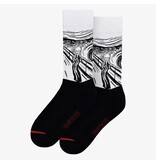Chaussettes d'art, taille 40-46 Edvard Munch,Le Cri, noir et blanc Chaussettes d'art, taille 40-46 Edvard Munch,Le Cri, noir et blanc