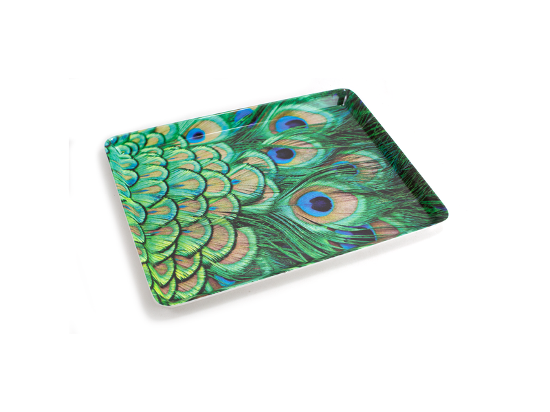 Serving Tray, MIDI, Peacock feathers