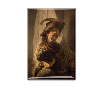 Imán de nevera, Rembrandt, el portador de la bandera