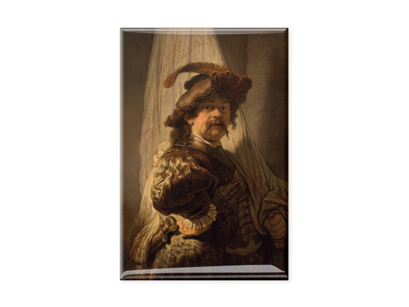 Imán de nevera, Rembrandt, el portador de la bandera
