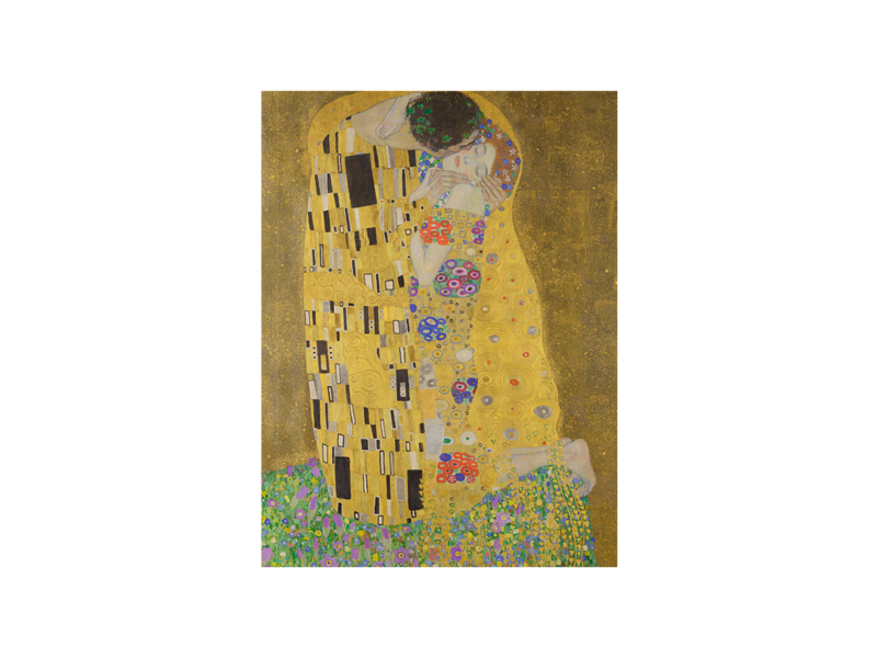 Softcover Kunst Skizzenbuch,  Gustav Klimt, Der Kuss