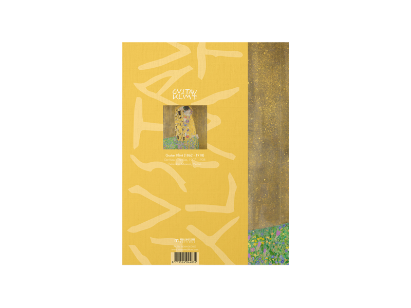 Softcover Kunst Skizzenbuch,  Gustav Klimt, Der Kuss