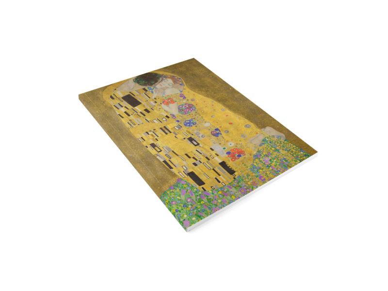 Softcover Kunst Skizzenbuch,  Gustav Klimt, Der Kuss