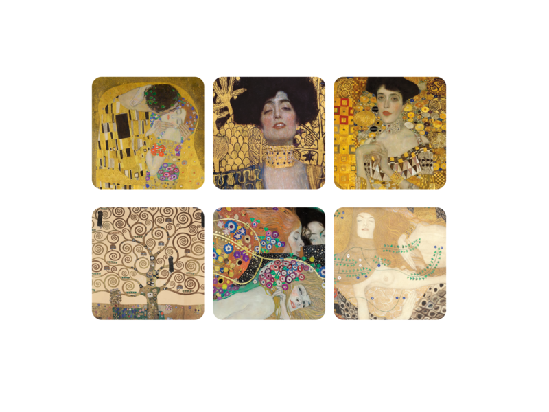 Coasters, Masterpieces, Gustav Klimt