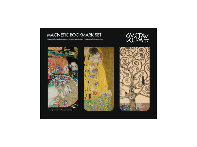 Magnetische boekenlegger, set van 3, Klimt: Kus, Boom, Slangen