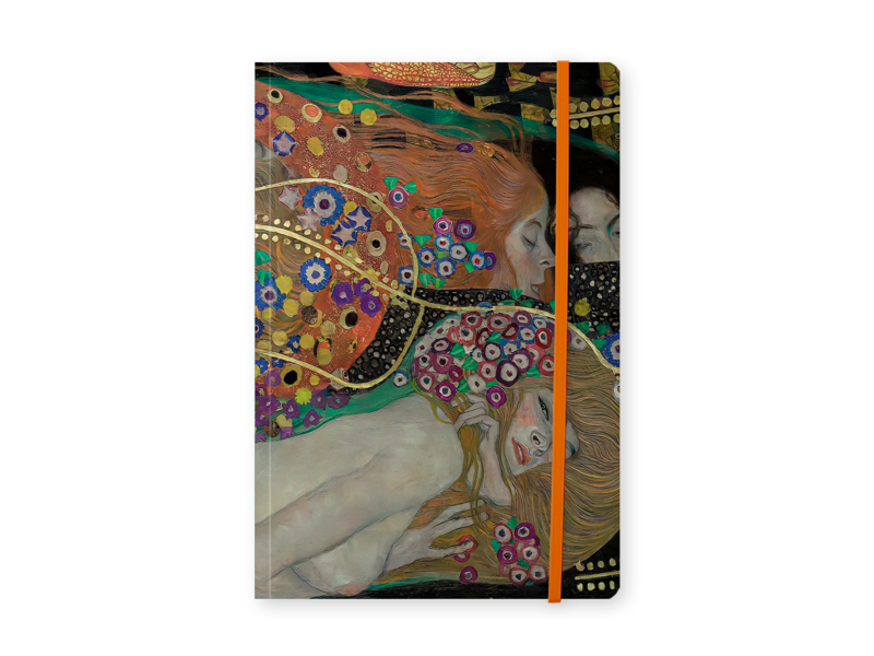 Softcover-Notizbuch, A5, Gustav Klimt, Wasserschlangen 2