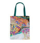 Cotton Tote Bag with lining, Gustav Klimt, Water Serpents 2