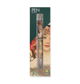 Kugelschreiber in Box,  Alfons Mucha, Frauen mit Blumendetail