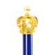 Bolígrafo azul con corona dorada