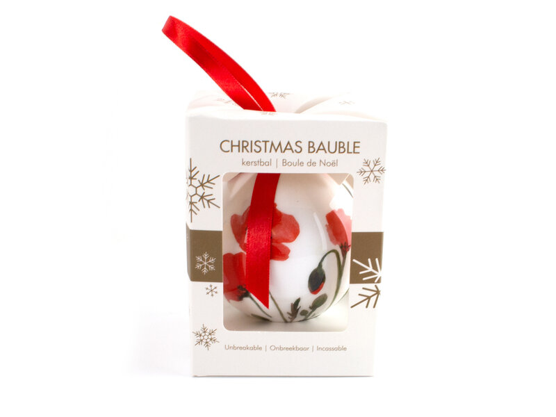 Christmas bauble, Poppies, unbreakable