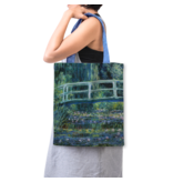 Cotton Tote Bag with lining,  Monet, Japanese bridge