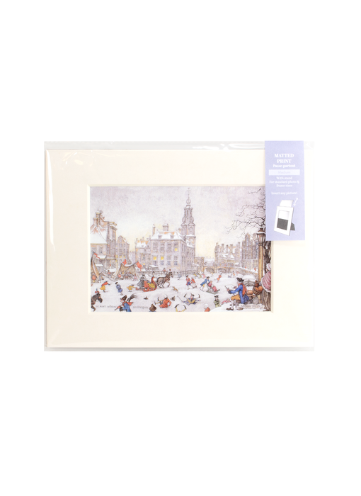 Passe-Partout mit Reproduktion M,  Anton Pieck, Amsterdams IJstafereel
