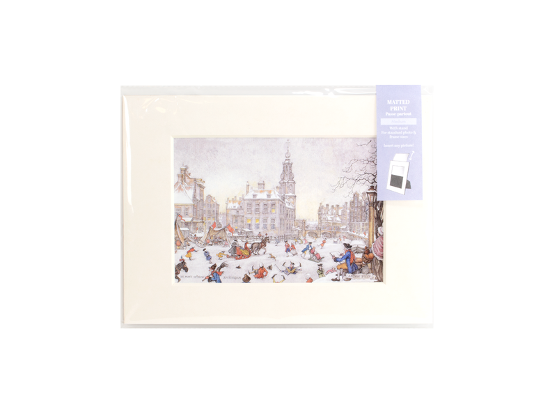 Passe-partout M,  40x18cm, Anton Pieck, Amsterdams IJstafereel