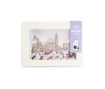Passe-partout met reproductie, S, 8 x 13 cm,  Anton Pieck, Amsterdams IJstafereel