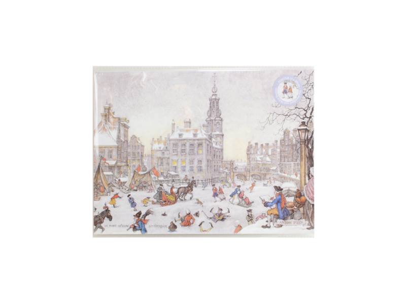 Plakate, Mini A4, Anton Pieck, Eisszene Amsterdam