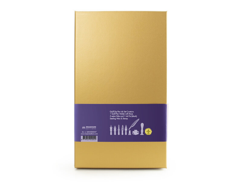 Luxe Calligraphy ink set, with wax set in light golden box
