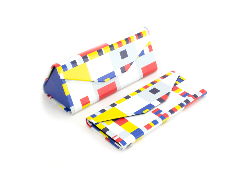 Foldable spectacle case with lens cloth , Mondrian , Boogie Woogie