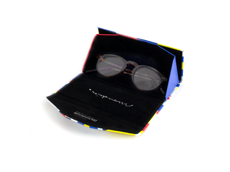 Faltbares Brillenetui mit Brillenputztuch, Mondrian, Boogie Woogie