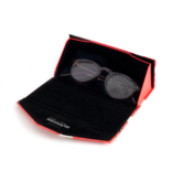 Foldable spectacle case with lens cloth , White and red cranes, Japanese birds