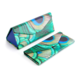 Foldable spectacle case , Peacock feathers with lens cloth