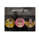 Set mit 3 runden Magneten, Klimt