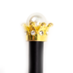 Black HB pencil  with golden Crown, with a pearl