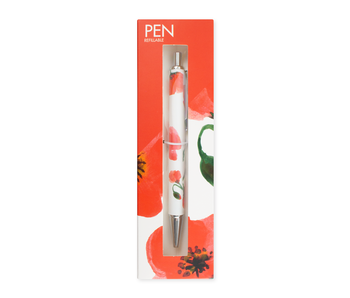Stylo bille en boite,  Coquelicots