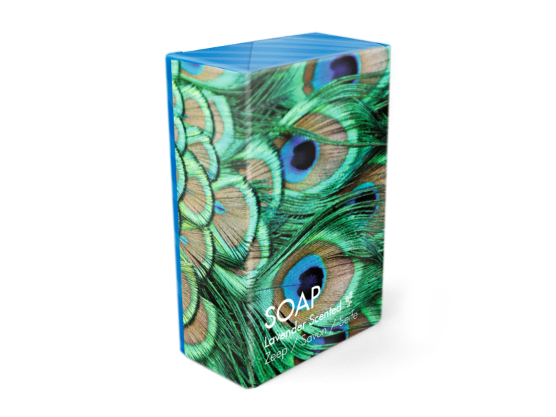 Soap, single bar, Peacock feathers