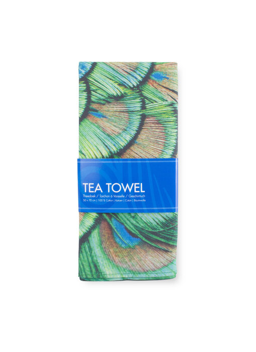 Paño de cocina, plumas de pavo real