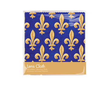 Chiffon à lunettes, 15x15 cm, Fleur de Lys