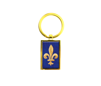 Sleutelhanger RT, goudkleurig metaal, Fleur de Lys