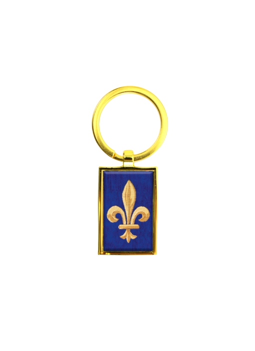 Keyring, Metal gold, RT, Fleur de Lys