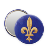 Pocket Mirror W, Ø 80 mm, Fleur de Lys Pocket Mirror W, Ø 80 mm, Fleur de Lys