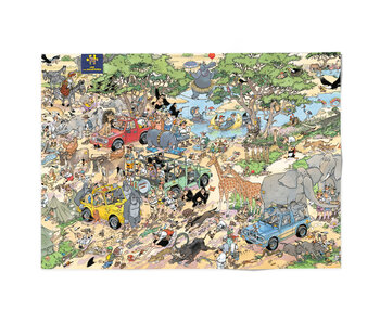 Poster 50x70 cm,  Safari, Jan van Haasteren