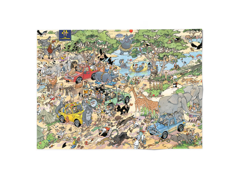 Poster 50x70 cm, Safari, Van Haasteren