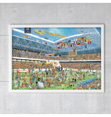 Affiche 50x70 cm, Football Crazy!, Van Haasteren