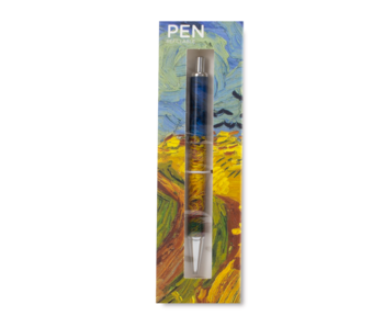 Kugelschreiber in Box, Van Gogh,  Weizenfeld mit Krähen in Auvers