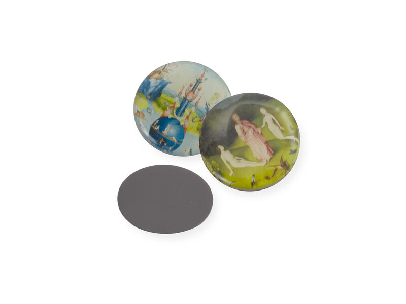 Set de 3 imanes redondos, Jheronimus Bosch, Jardín de las delicias