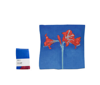 Sjaal 100 % zijde chiffon, Piet Mondriaan, Amaryllis