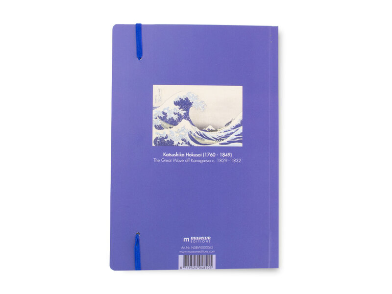 Cuaderno de tapa blanda,A5,La gran ola de Kanagawa, Hokusai