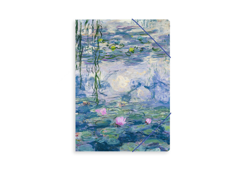 Dokumentenmappe mit Gummiband, A4, Monet,Seerosen