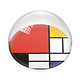 Presse-papier en verre, Mondrian