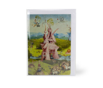 Tarjeta doble con sobre,  Jheronimus Bosch, Jardín de las delicias 4