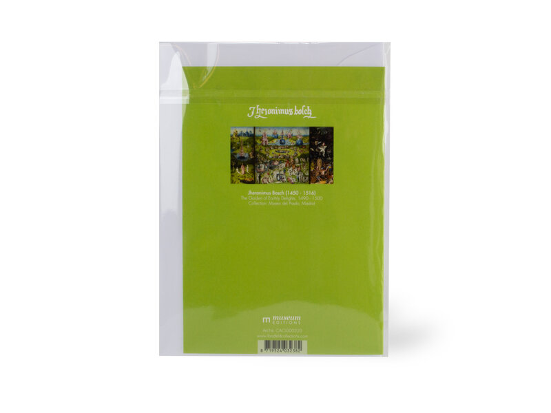 Tarjeta doble con sobre,  Jheronimus Bosch, Jardín de las delicias 4