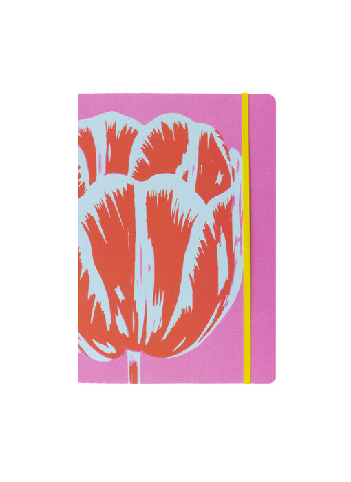 Cuaderno de tapa blanda, A5, Tulipanes Pop Line rosa